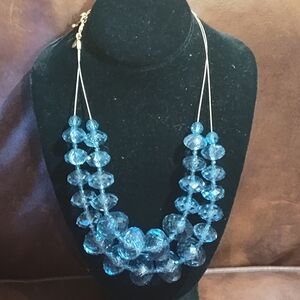 Elegant Blue Beaded Necklace